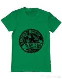 Tricou ADLER barbat A ride to remember Verde mediu
