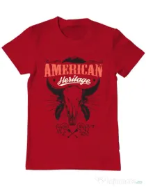 Tricou ADLER barbat American heritage Rosu