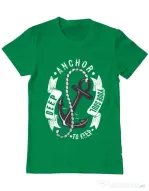 Tricou ADLER barbat Anchor your soul Verde mediu