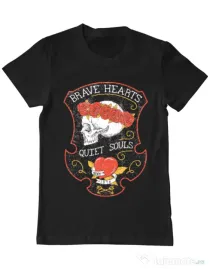 Tricou ADLER barbat Brave hearts Negru