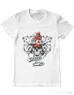 Tricou ADLER barbat Dead rockers Alb