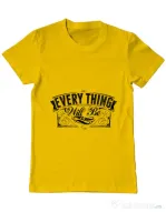 Tricou ADLER barbat Everything will be ok Galben
