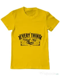 Tricou ADLER barbat Everything will be ok Galben