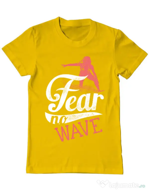 Tricou ADLER barbat Fear no wave Galben