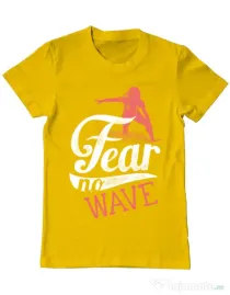 Tricou ADLER barbat Fear no wave Galben