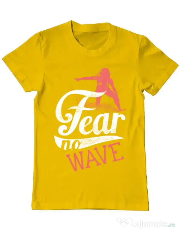Tricou ADLER barbat Fear no wave Galben
