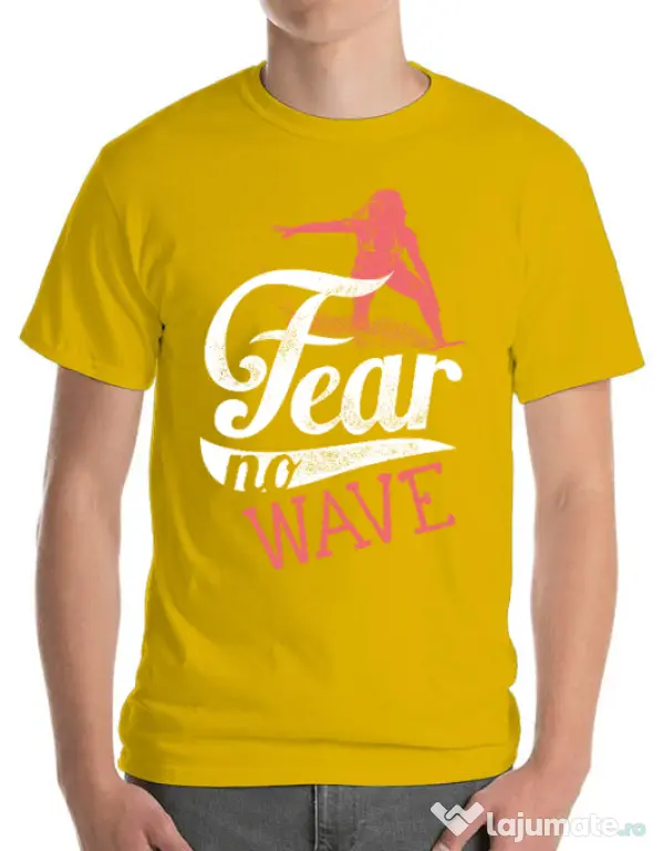 Tricou ADLER barbat Fear no wave Galben