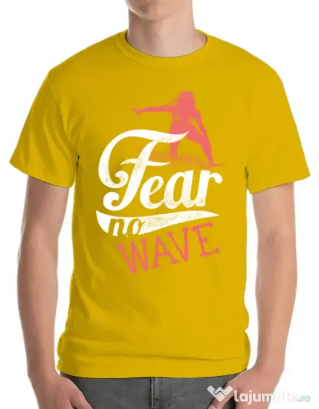 Tricou ADLER barbat Fear no wave Galben