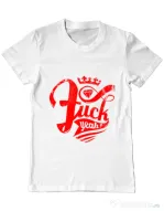 Tricou ADLER barbat Fuck yeah Alb