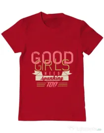 Tricou ADLER barbat Good girls need spanking Rosu