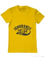 Tricou ADLER barbat Ignorance is bliss Galben