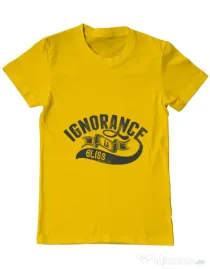 Tricou ADLER barbat Ignorance is bliss Galben