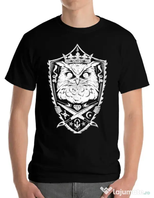 Tricou ADLER barbat King of the night Negru