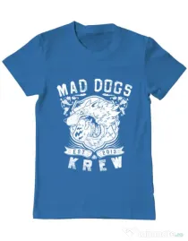 Tricou ADLER barbat Mad dogs krew Albastru azuriu