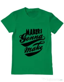 Tricou ADLER barbat Makers gonna make Verde mediu