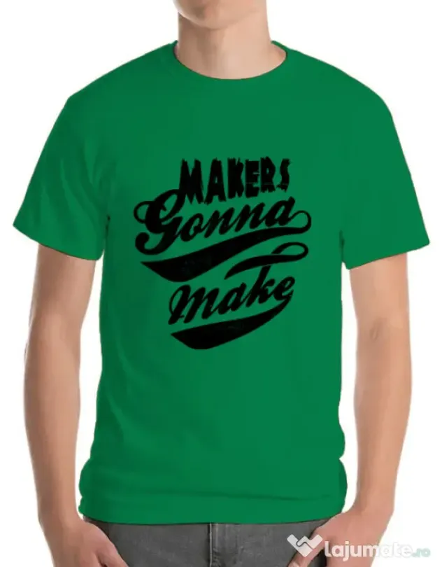 Tricou ADLER barbat Makers gonna make Verde mediu