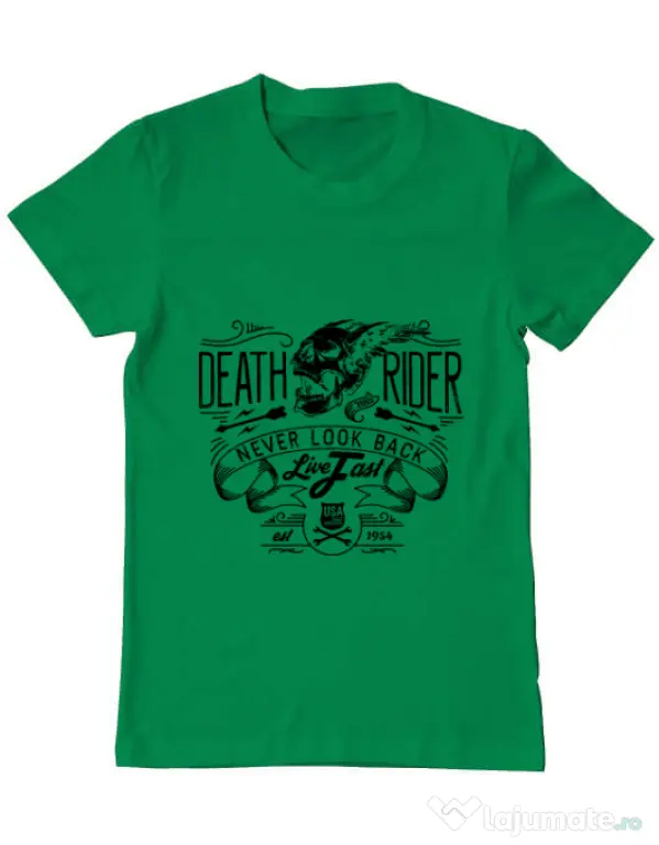 Tricou ADLER barbat Never look back Verde mediu