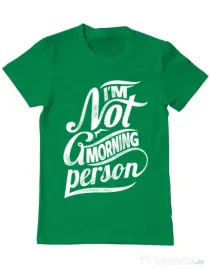 Tricou ADLER barbat Not a morning person Verde mediu