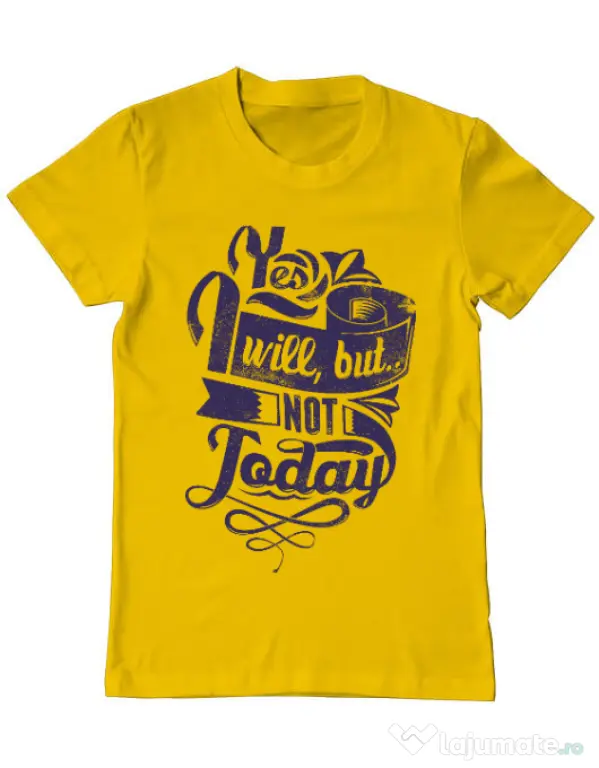 Tricou ADLER barbat Not today Galben
