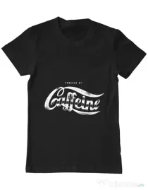 Tricou ADLER barbat Powered by caffeine Negru