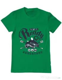 Tricou ADLER barbat Ready for adventure Verde mediu