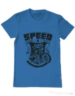 Tricou ADLER barbat Speed and power Albastru azuriu
