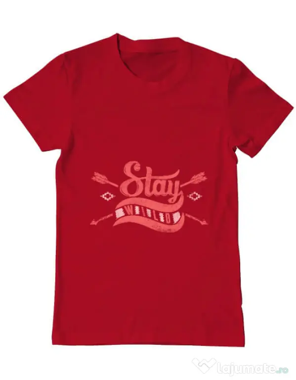 Tricou ADLER barbat Stay wild Rosu