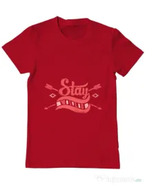 Tricou ADLER barbat Stay wild Rosu
