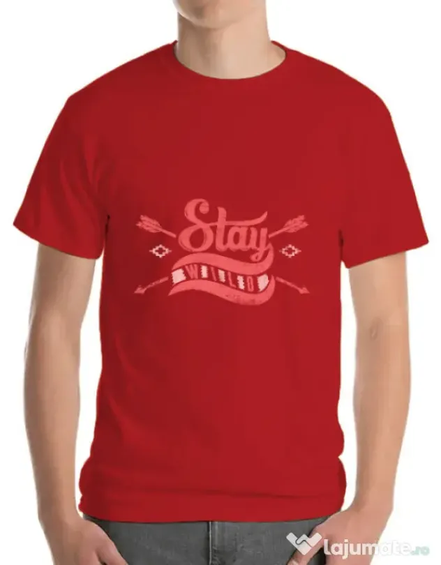 Tricou ADLER barbat Stay wild Rosu