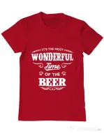 Tricou ADLER barbat Wonderful time of the beer Rosu