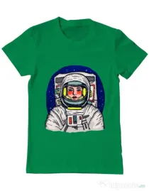 Tricou ADLER barbat I need some space Verde mediu