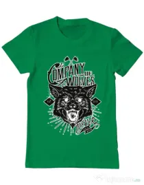 Tricou ADLER barbat Company of wolves Verde mediu
