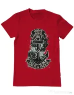 Tricou ADLER barbat The anchor drops Rosu