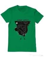 Tricou ADLER barbat Among angels Verde mediu