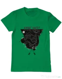 Tricou ADLER barbat Among angels Verde mediu