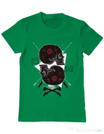 Tricou ADLER barbat Pitch black Verde mediu
