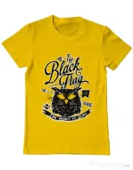 Tricou ADLER barbat The black flag owl Galben