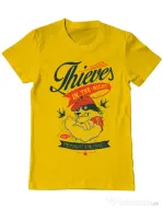 Tricou ADLER barbat Thieves in the Night Galben