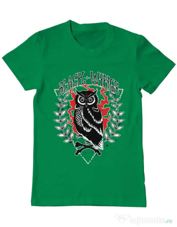 Tricou ADLER barbat Black wings Verde mediu