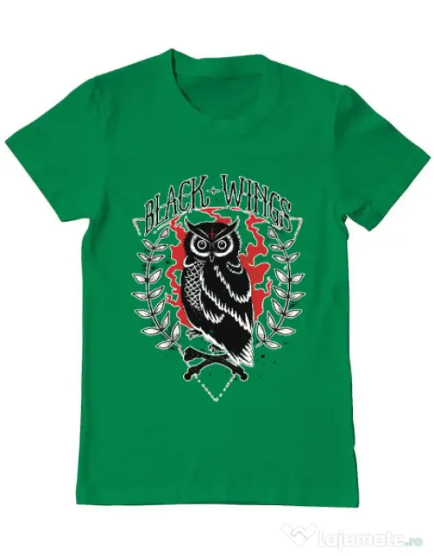 Tricou ADLER barbat Black wings Verde mediu