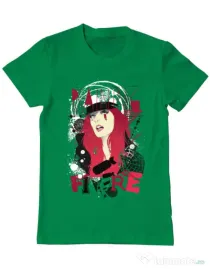 Tricou ADLER barbat Raining fire Verde mediu