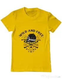 Tricou ADLER barbat Wild and free Galben