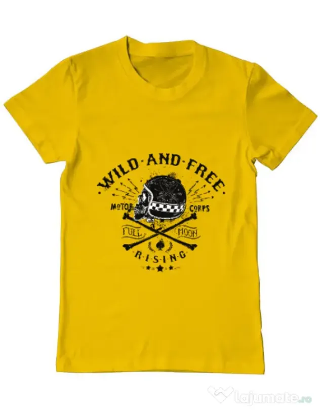 Tricou ADLER barbat Wild and free Galben