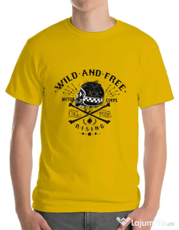 Tricou ADLER barbat Wild and free Galben