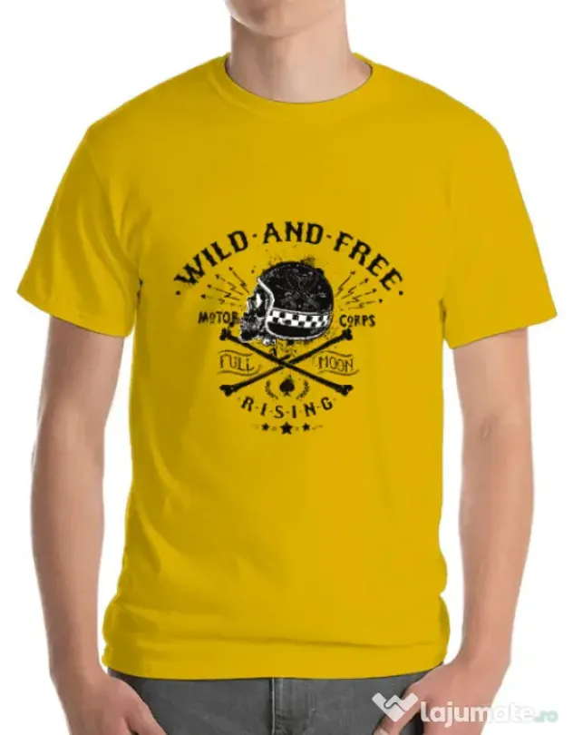 Tricou ADLER barbat Wild and free Galben