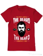 Tricou ADLER barbat The beard choice Rosu