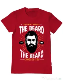 Tricou ADLER barbat The beard choice Rosu