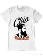 Tricou ADLER barbat Chin full of win Alb