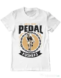 Tricou ADLER barbat Pedal pushers Alb