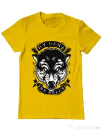 Tricou ADLER barbat My Land My Rules Galben